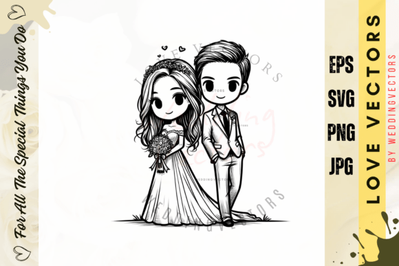 C2950: Artistic Wedding Vectors for Branding