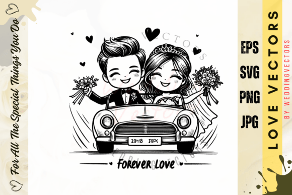 C30: Wedding Couple & Love Vectors for Timeless Design
