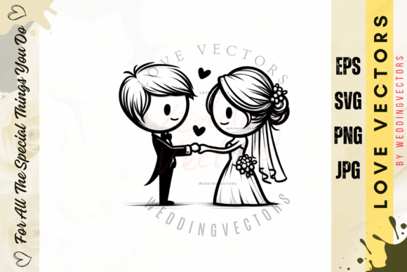 C3722: Vintage Wedding Vectors for Timeless Designs