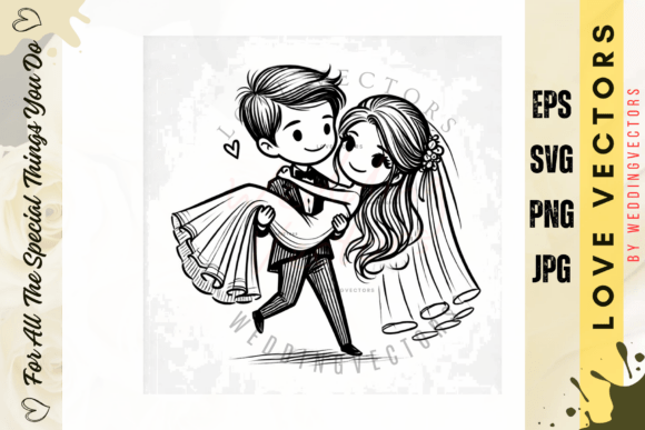 C4648: Capturing Matrimonial Elegance in Vector Form