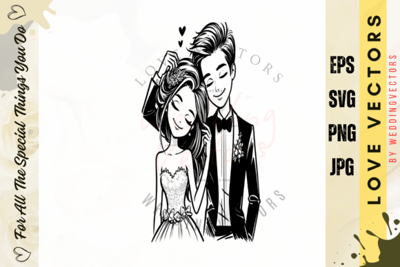 Capturing Romance: The Art of Wedding Couple & Love Vectors