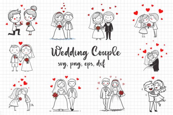 Celebrate Love with This Adorable Wedding Couple SVG Bundle