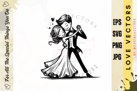 Celebrate Romance with Wedding Couple & Love Vectors C3047