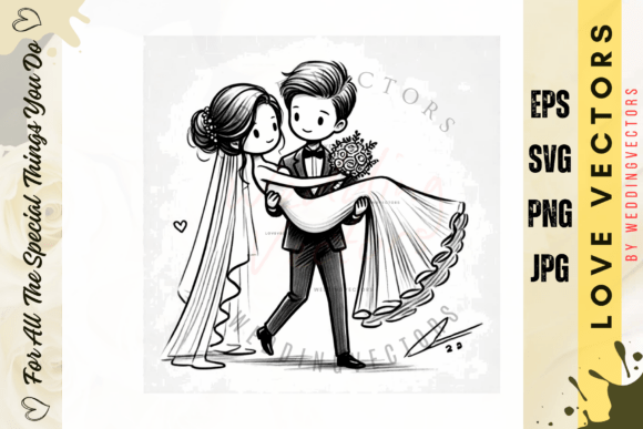 Elegant Wedding Art: The C4617 Vector Collection