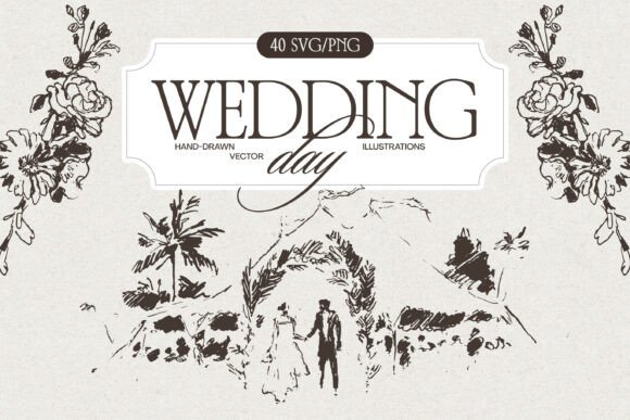 Elevate Your Wedding Stationery with Hand-Drawn Vector Art