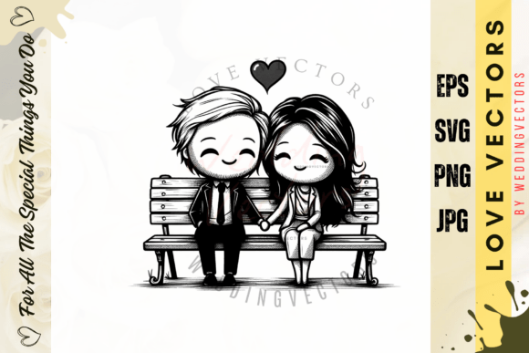 Enchanting Romance: The C712 Modern Engagement Illustration Set