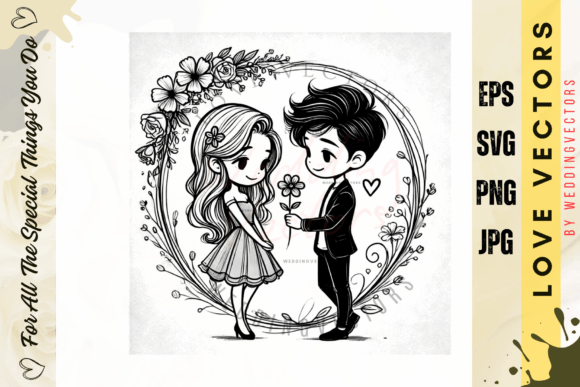 Love in Every Line: Exploring the C5026 Wedding Vector Set