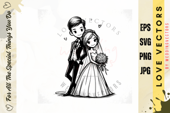 Wedding Couple and Love Vectors - C2449: A Designer's Guide to Elegance