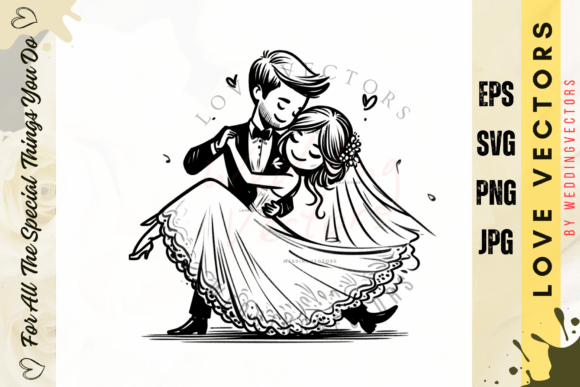 Wedding Couple and Love Vectors - C3093: A Designer's Guide to Elegant Storytelling