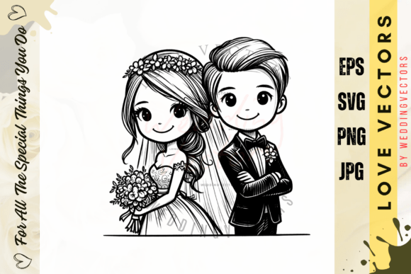 Wedding Couple and Love Vectors: Your Design C2619