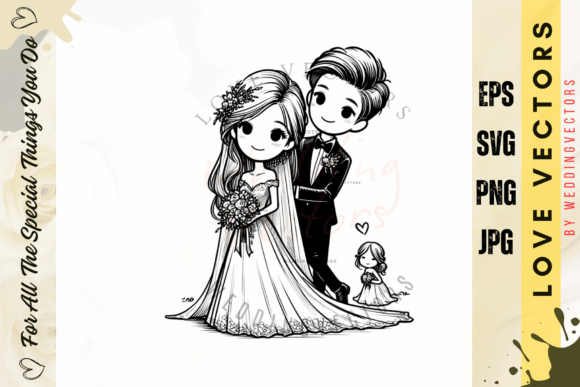 Wedding Couple & Love Vectors C2601: Crafting Timeless Romance