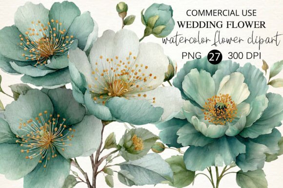 Wedding Flower Clipart: Elevate Your Designs with 27 PNGs