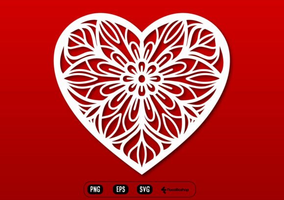 Wedding Heart Mandala Ornament SVG: A Blend of Symmetry and Romance